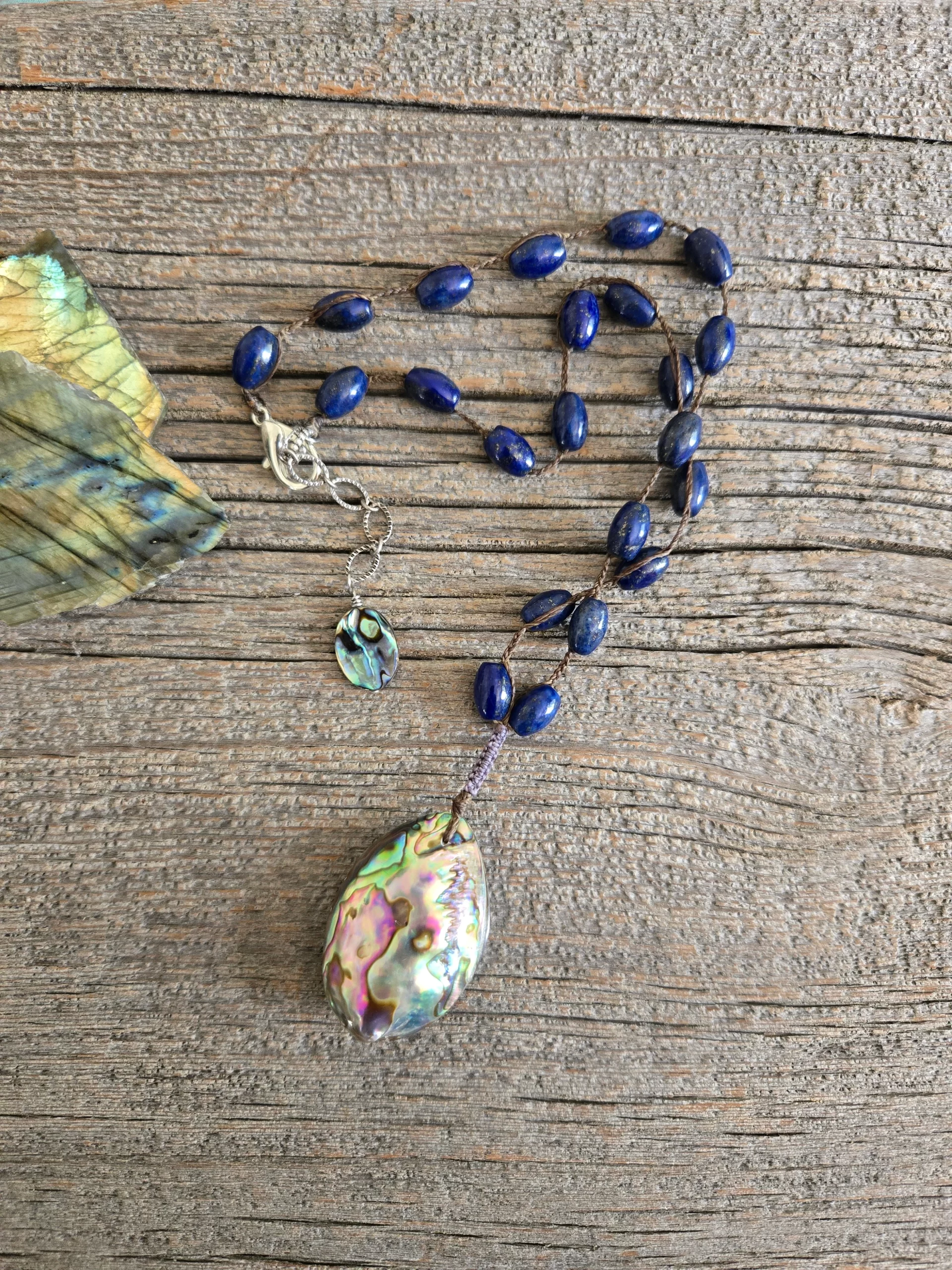Lapis and Abalone Necklace