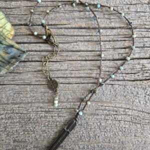 Blue Opal Cross Necklace