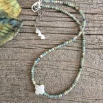 Mother of Pearl Flower Necklace