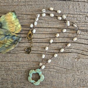 Howlite Flower Necklace