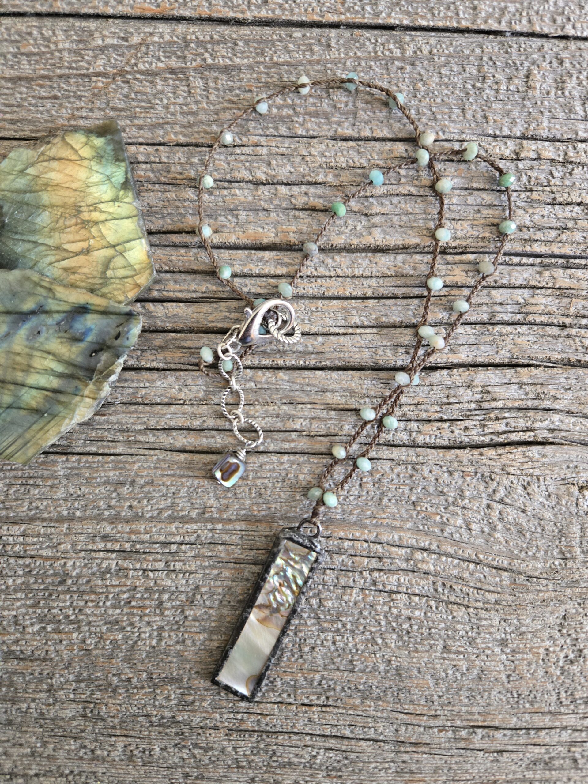 Amazonite Abalone Necklace
