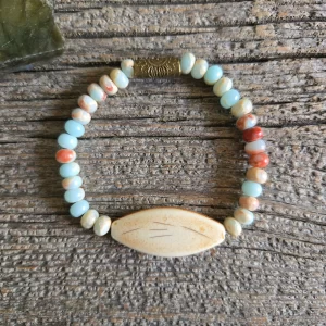 Jasper and Bone Bracelet