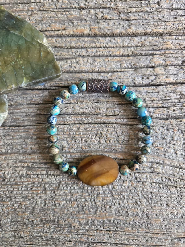 Jasper and Shell Bracelet