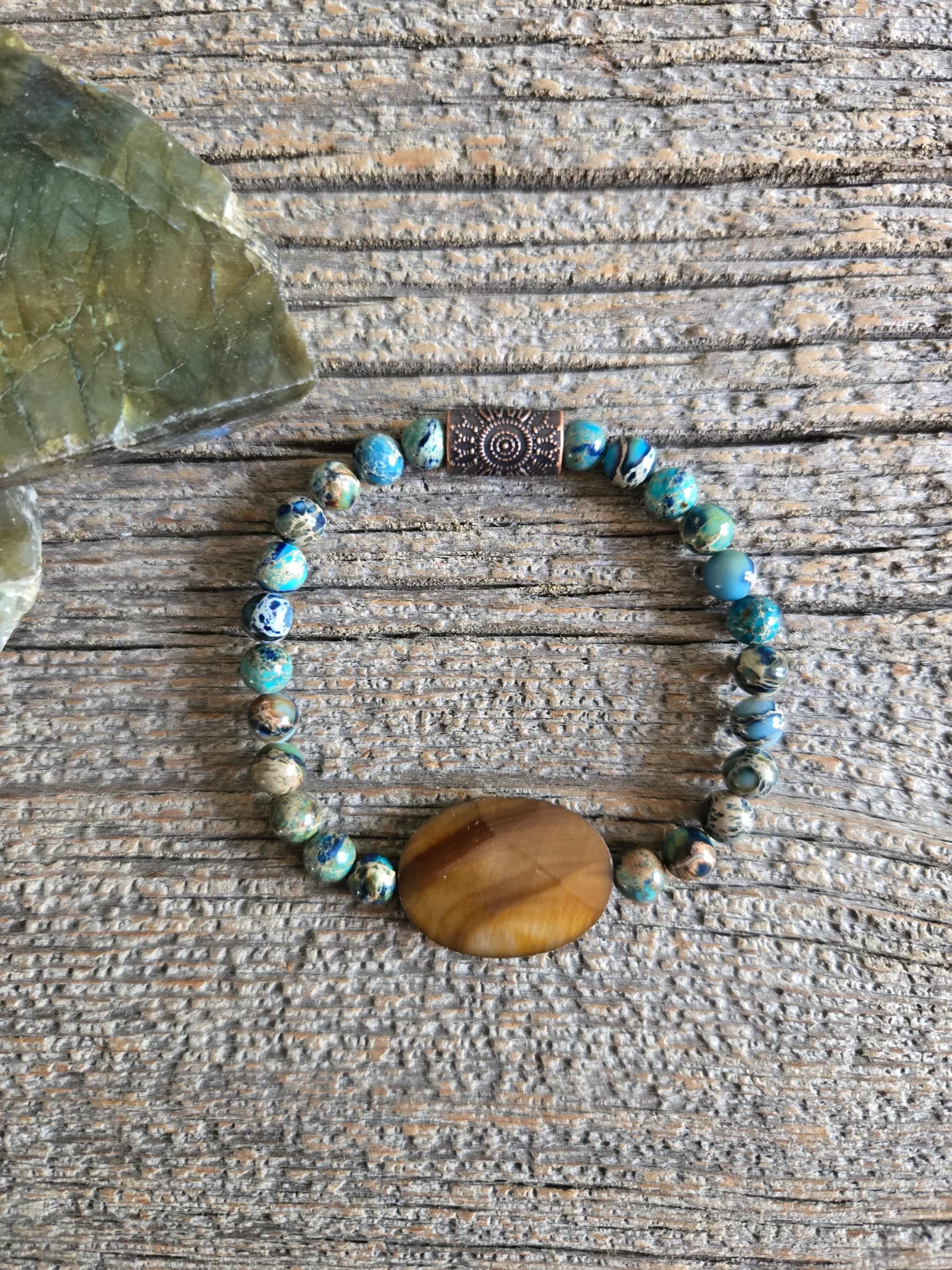 Jasper and Shell Bracelet