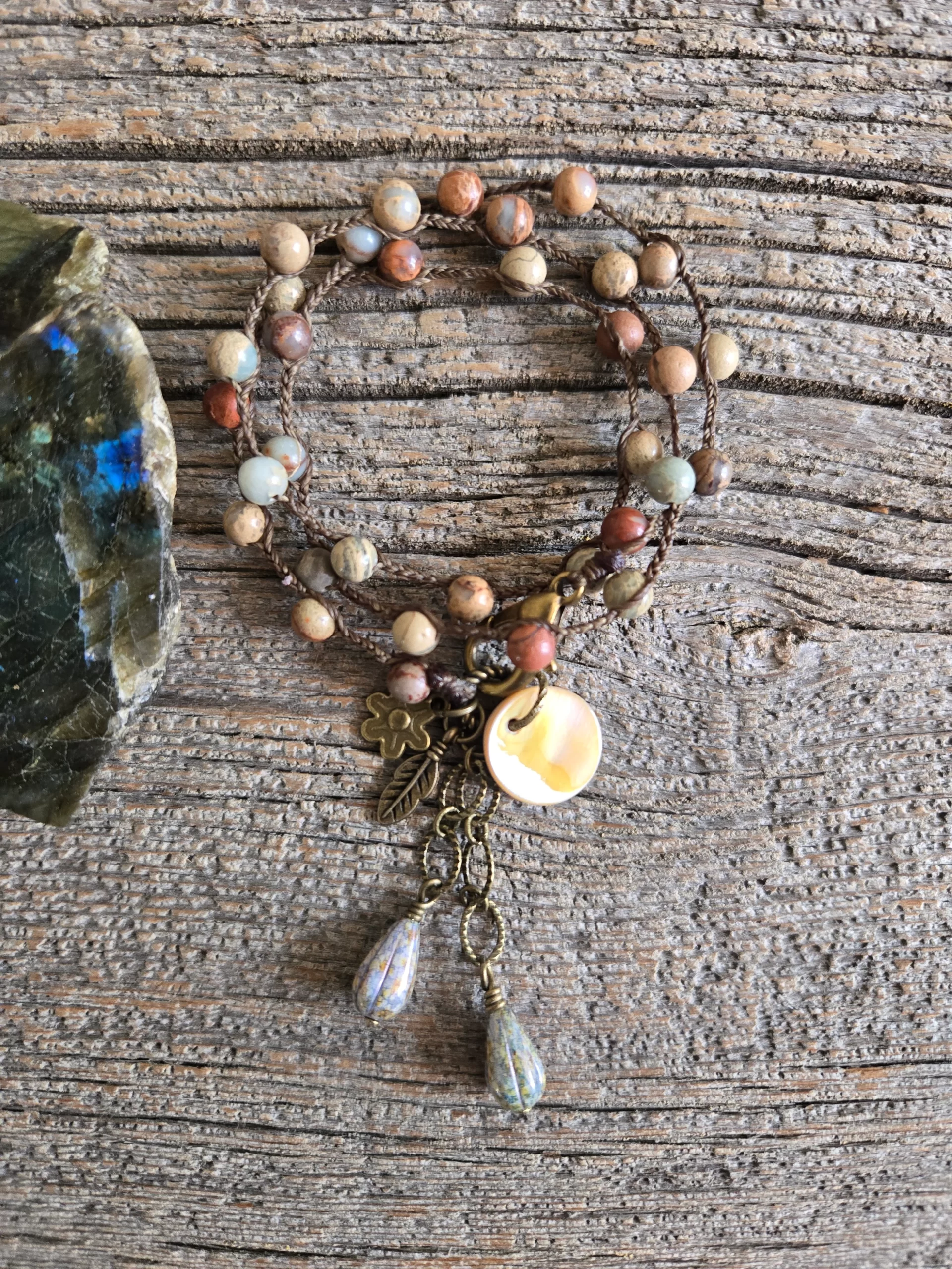 Jasper Wrap Bracelet/Necklace