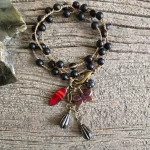 Faceted Onyx Wrap Bracelet/Necklace