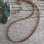 Bronze Pearl and Garnet Necklace