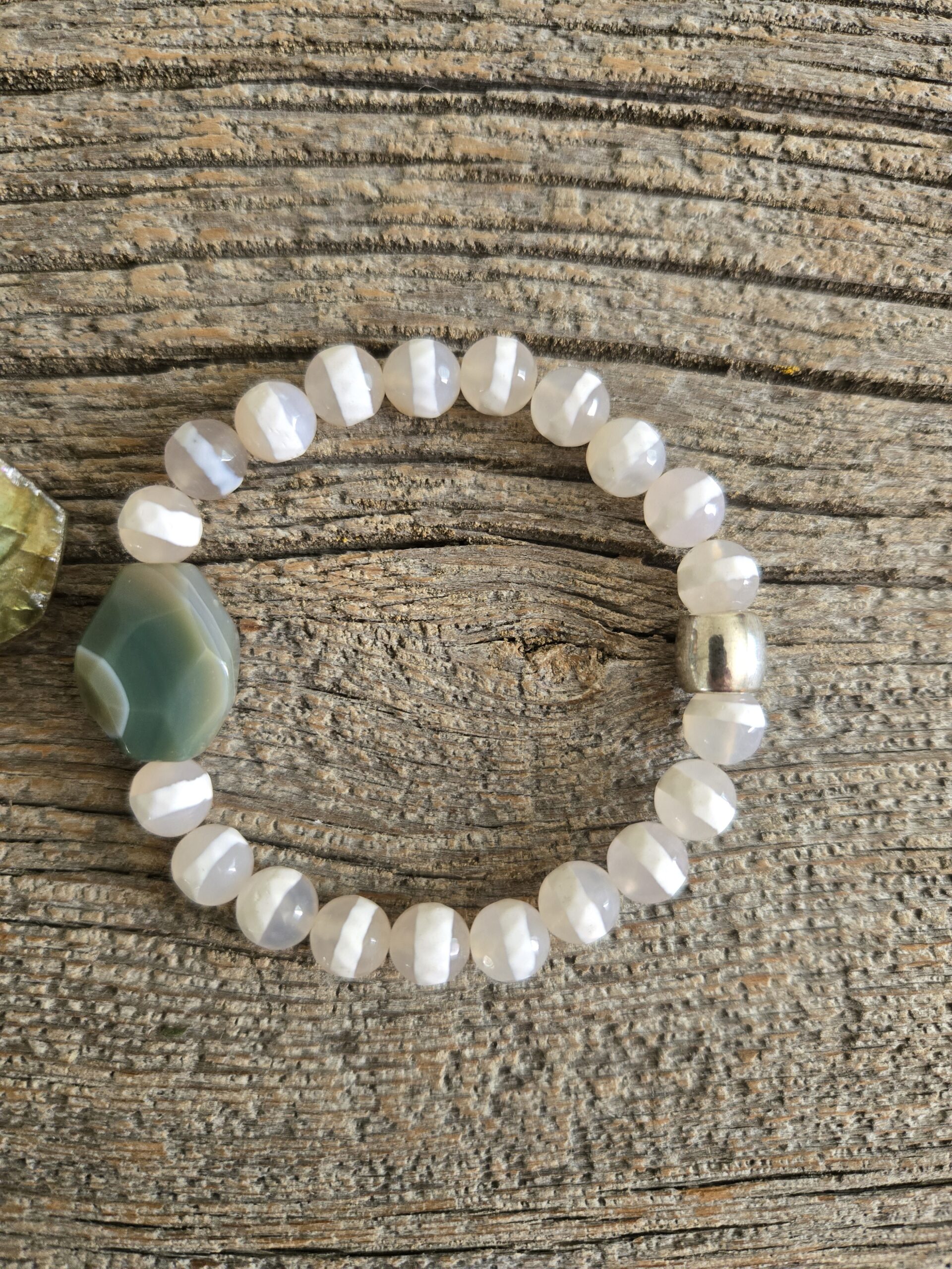 Striped Agate Stretch Bracelet