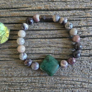Jasper and Howlite Stretch Bracelet