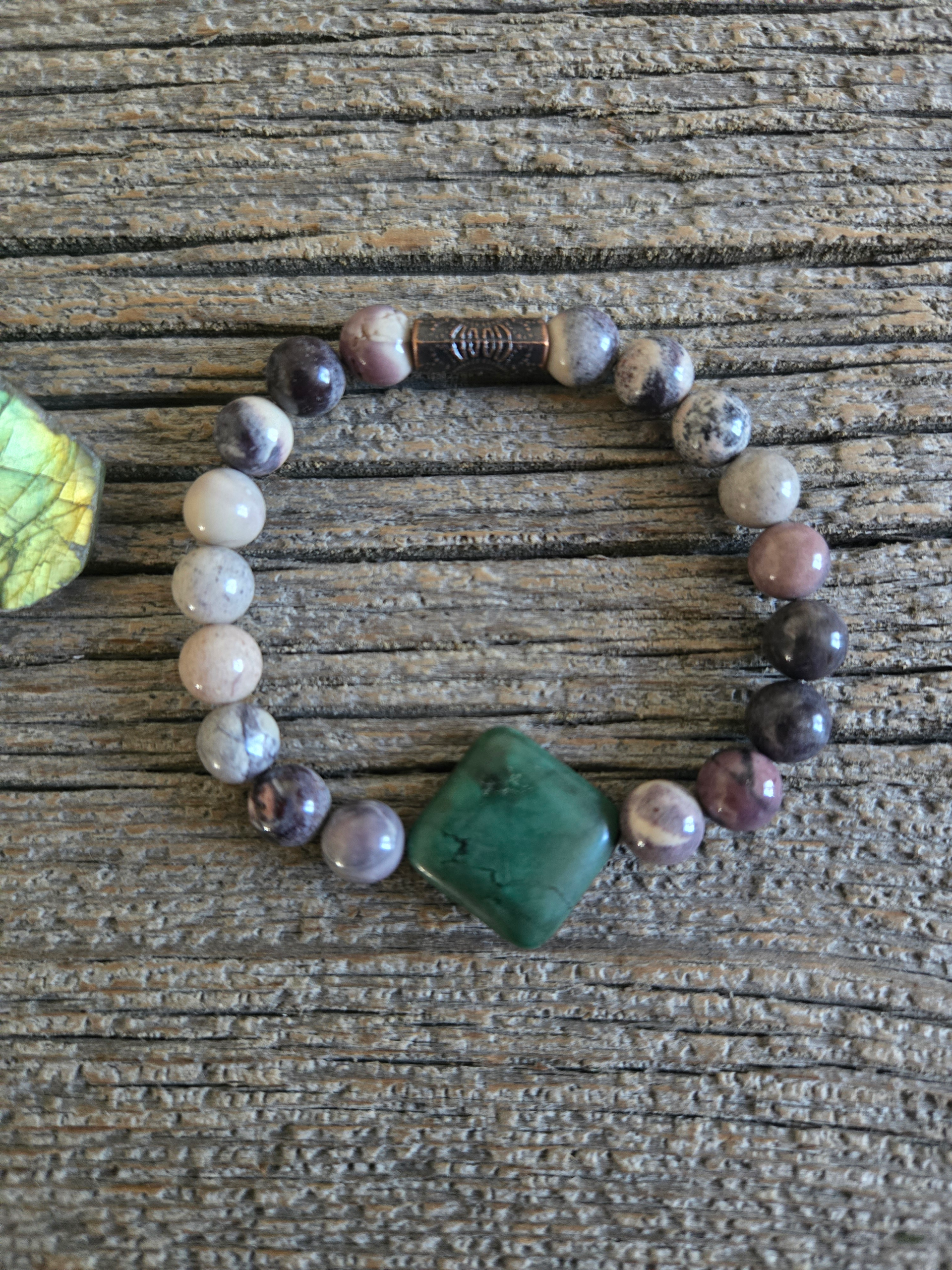 Jasper and Howlite Stretch Bracelet