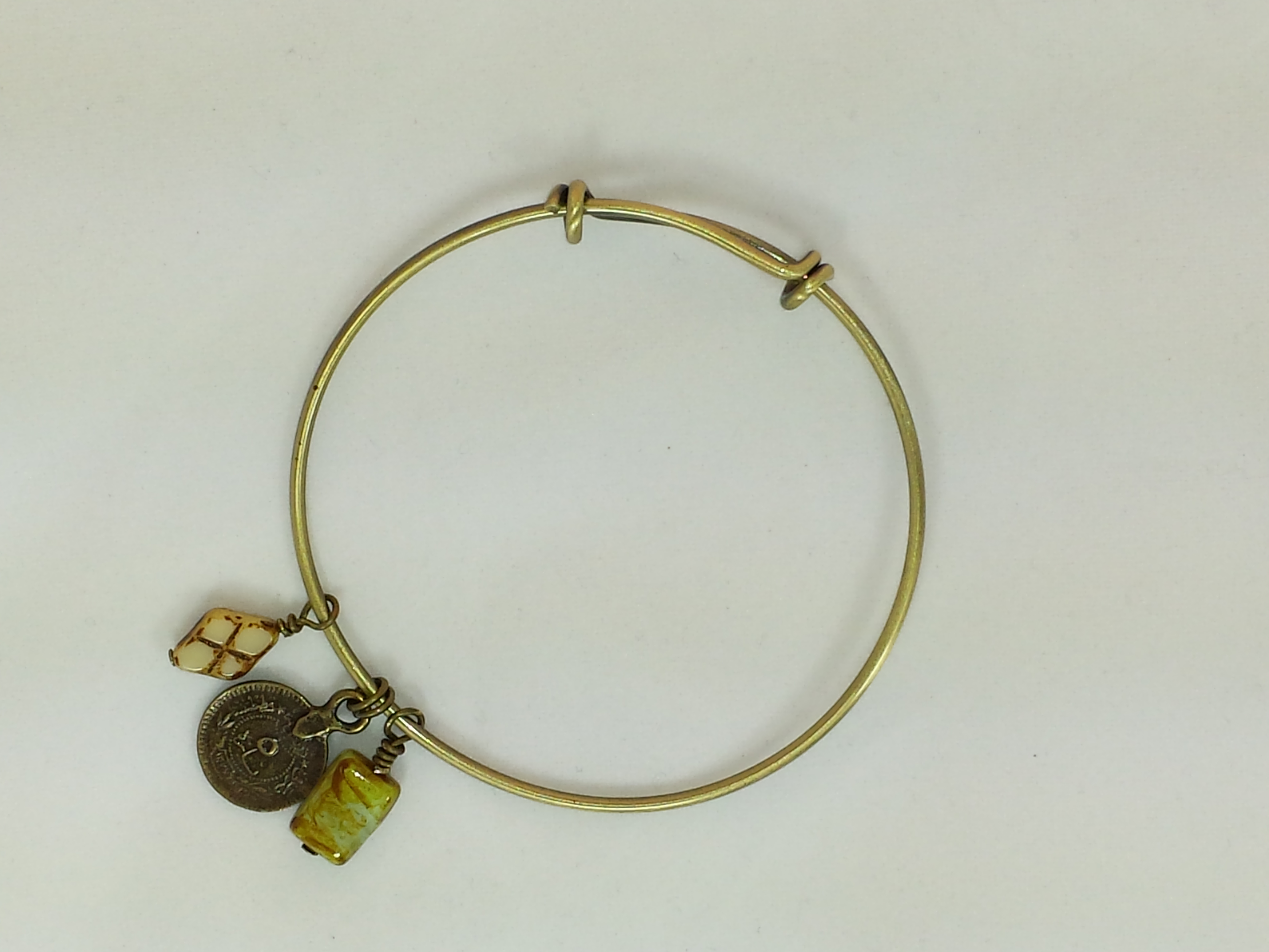 Antique Brass Bangle - Auntie Ms Gems